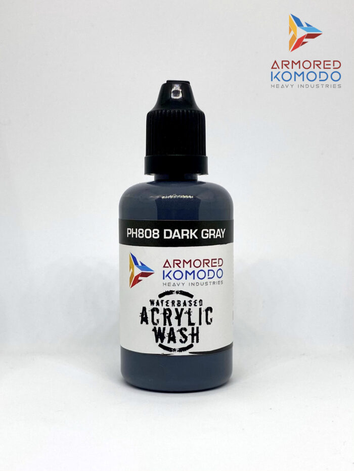 Dark Gray Waterbased Wash PH808 50ml Armored Komodo Waterbased Acrylics