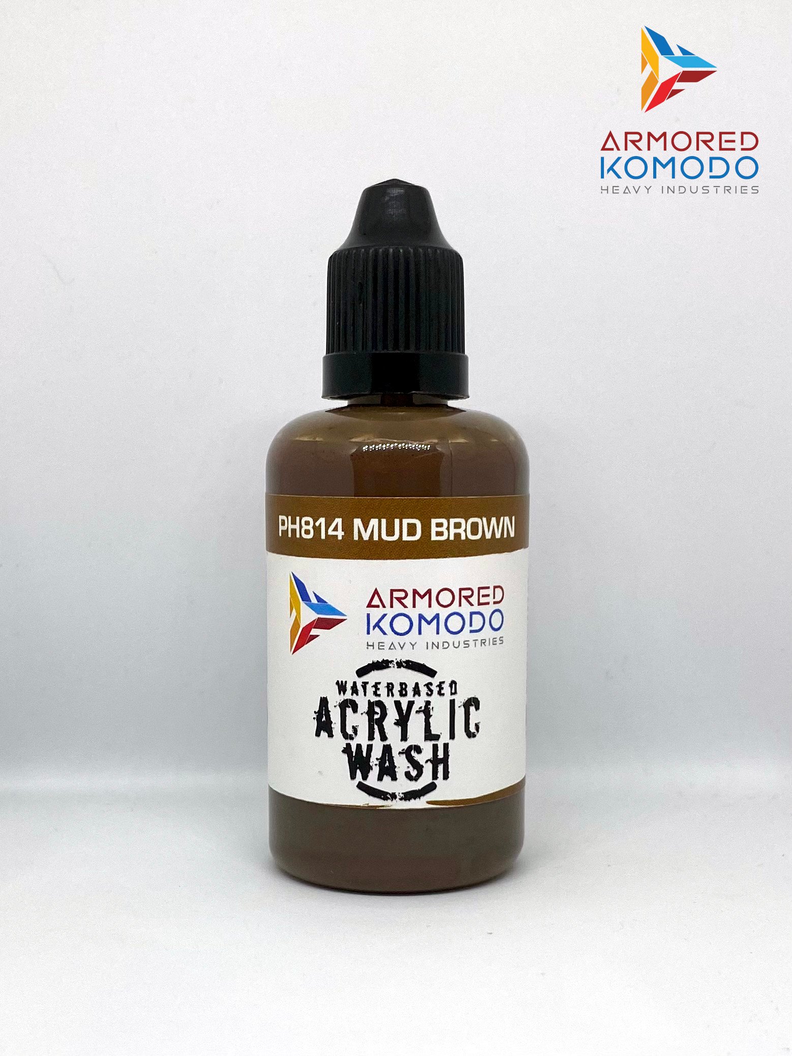 Mud Brown Waterbased Wash PH814 50ml Armored Komodo Waterbased Acrylics