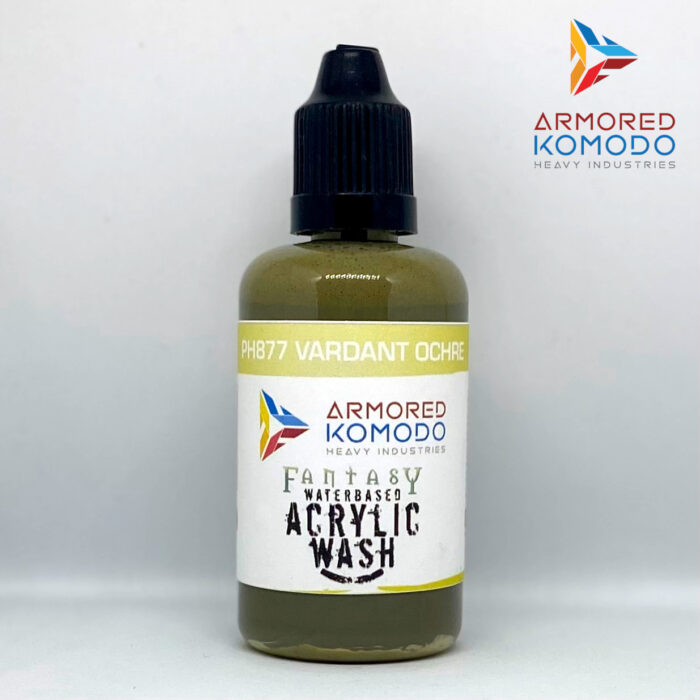 Vardant Ochre Waterbased Wash PH877 50ml Armored Komodo Waterbased Acrylics