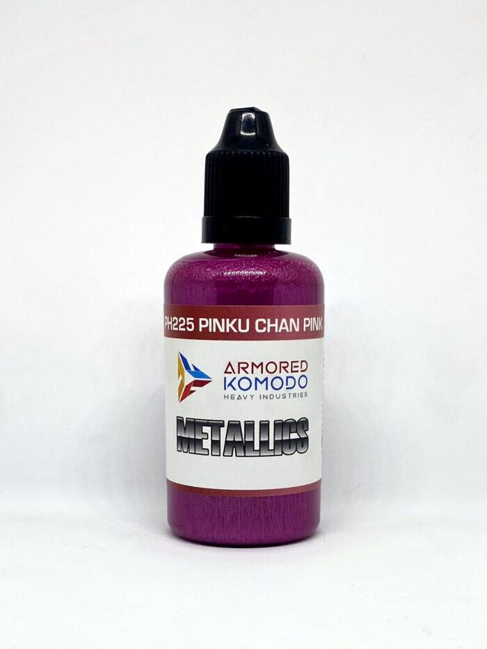 Pinku Chan Pink PH225 50ml Armored Komodo Lacquer Metallic Pearl Airbrush Paint - Image 2