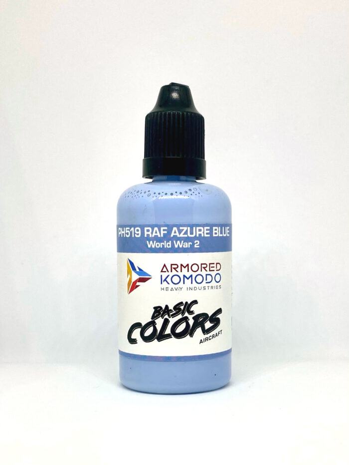 RAF Azure Blue PH519 50ml Armored Komodo Lacquer Airbrush Hobby Paint