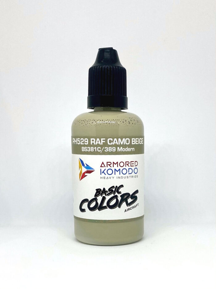 RAF Camo Beige BS381C/389 PH529 50ml Armored Komodo Lacquer Airbrush Hobby Paint