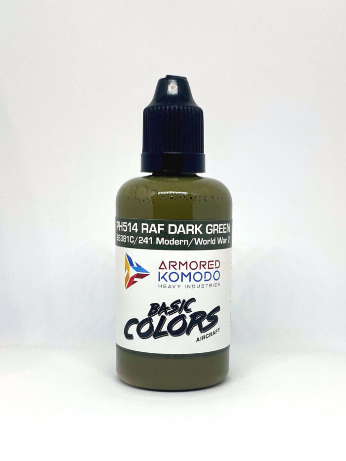RAF Dark Green BS381C/241 PH514 50ml Armored Komodo Lacquer Airbrush Hobby Paint