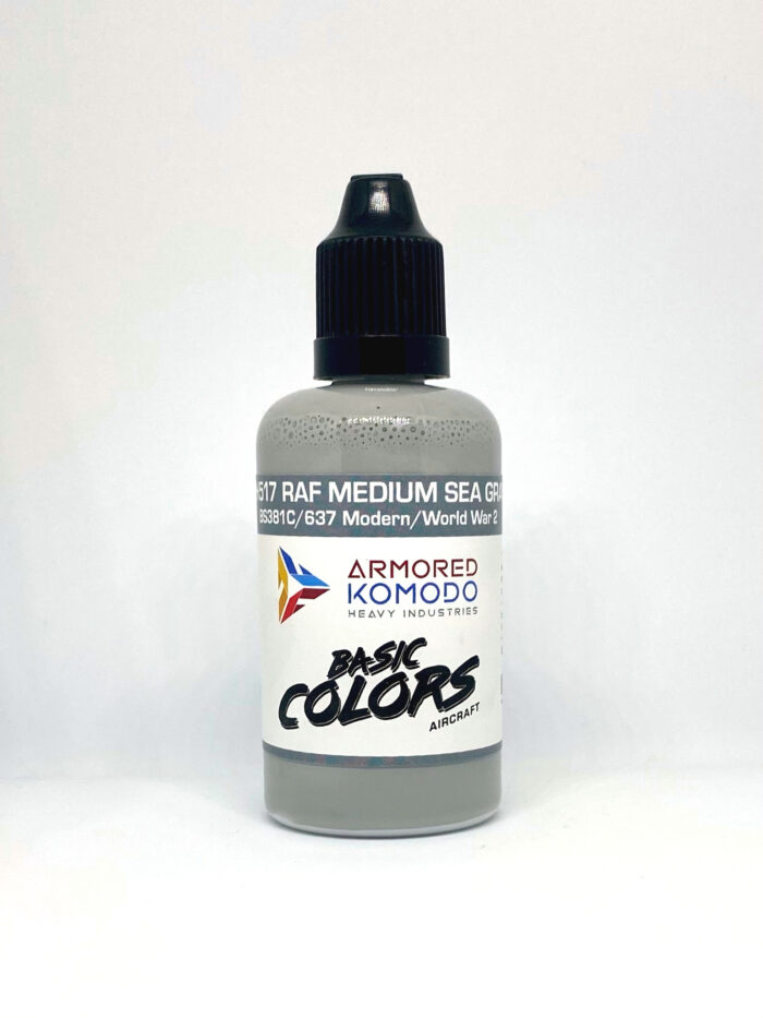 RAF Medium Sea Gray BS381C/637 PH517 50ml Armored Komodo Lacquer Airbrush Hobby Paint