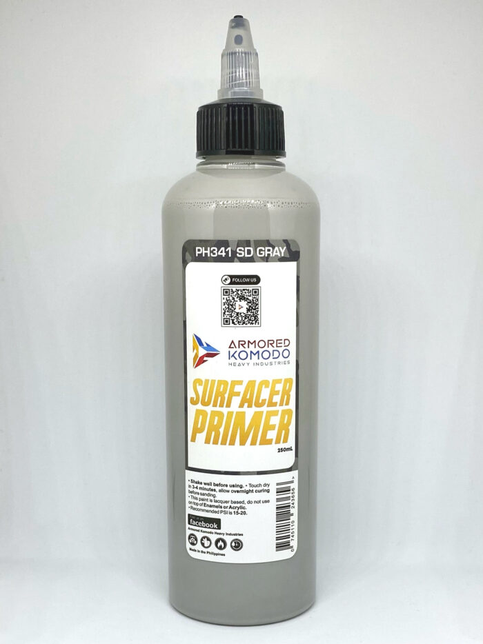 SD Primer Gray Lacquer PH341 250ml Armored Komodo Airbrush Hobby Paint