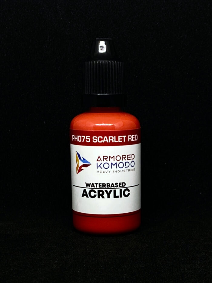 Scarlet Red PH075 Waterbased Acrylics 30ml Armored Komodo