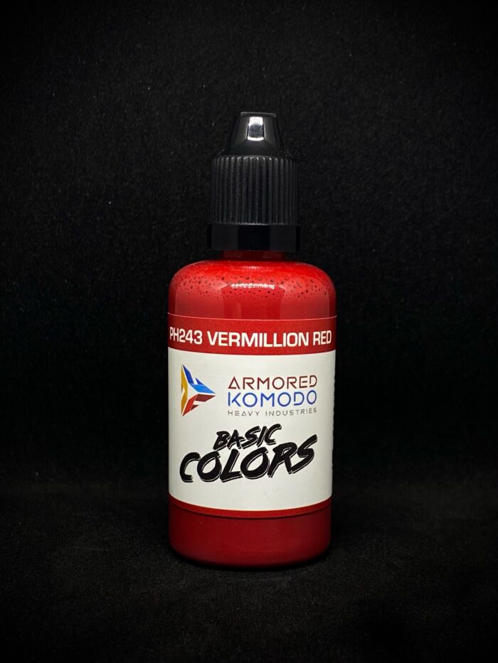 Vermillion Red PH243 50ml Armored Komodo Lacquer Airbrush Hobby Paint