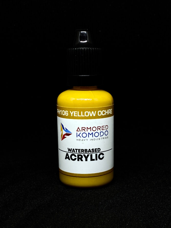 Yellow Ochre PH106 Waterbased Acrylics 30ml Armored Komodo